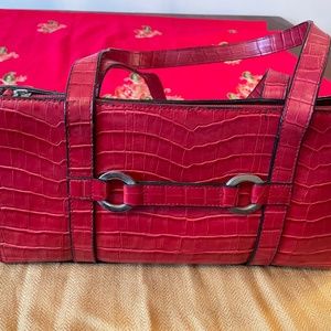 The Perfect Little Red Leather Satchel